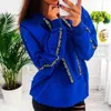 Kadınlar Artı Siz Uzun Kollu Katı Kazak Lady Rahat Sportwear Kış Sıcak Kapüşonlu Hoodies Kazak Tops Eşofman # LJ201103