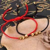 Urok bransolety czerwony sznur dla miłośników feng shui szczęśliwy ręcznie robiony bransoletka nadgarstka buddyzm joga modlitwa para biżuteria przyjaźń