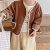Milancel Outono Kids Coat Corduroy Meninos Jaqueta Único Mama Meninas Crianças Outfit 211204