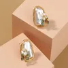 2022 New Classic 925 large baroque pearl stud earrings sterling silver jewelry hotsale gift for women 153