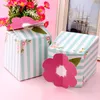 Gåva wrap 10st s söt rosa blomma fjäril mönster bakning box kex choklad godis bröllop parti dekoration kraftpapper lådor