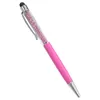 Stylo à bille en cristal fin mode stylet créatif stylo tactile pour l'écriture papeterie bureau école noir stylos à bille W0062