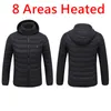 Outdoor T-Shirts 8 Areas Heated Jackets USB Men's Women's Winter Electric Heating Warm Sprots Thermal Coat Clothing Heat239k