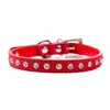 Crystal Diamond Pet Dog Cat Collar Metal Buckle Dog Leash Collars Supplies Red Black Pink