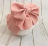 Passar stor alla baby bow flickor pannband 7 tum stor bowknot headwrap barn bow för hår bomullsbrett turban spädbarn nyfödd pannband45pu