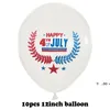 Nyindependens dag dekoration Ballonger 10st / Lot Party Bakgrund Kombination Sequined Balloon Bröllopsresor 12 tums Ewe5716