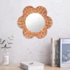 거울 거울 거울 벽 장식 욕실 디자인을위한 빈티지 벽걸이 식 장식 거실 동그라미 작은