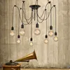 Kolye lambaları retro edison ışık avize diy sanat örümcek tavan lambası fikstürü asılı modern İskandinav vintage çatı antika