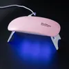 Mini Nail Dryer Geler Polish قوي USB LED LED UV مصباح البولندية الأظافر الخفيفة الأدوات الجافة 6W آلة وردية اللون الأبيض