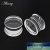 2 pcs branco preto transparente acrílico túnel plugue orelha gauges piercing Double curvo desperdício de sela laca jóias