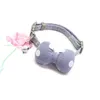 Dog Collars Jewelry Teddy Plaid Cotton Filled Bow Single Collar Traction Cat