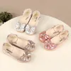 Turnschuhe Sommer Kinder Schuhe Kinder Baby Mädchen Bowknot Kristall Dance Flach Einzel Kinder Schoenen Meisjes Chaussure Enfant Fille