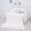 Baby sängkläder sätter bomullsrosa spets jordgubb mönster spädbarn spjälsäng kudde täcke täcke nyfödd barnsäng madrass cover3347253