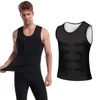 Heren lichaamsvormen heren mannen zilveren ion sauna pak shaper slanke broek tailletrainer korset zweetvest tankt tanktop naadloos