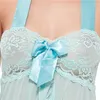 Damen-Nachtwäsche, Dessous für Damen, Schlafanzug, Vorderverschluss, Babydoll-Unterhemd, V-Ausschnitt, Netzstoff, Damen-Schlafkleider, Nachtrock