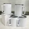 10 once di Sublimazione Tazza di Caffè In Acciaio Inox Vuoto Handgrid Tazza di Acqua di Trasferimento di Calore Rivestimento Vino Bicchiere Regalo Del Partito di Festival