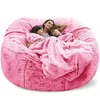 Camp Furniture Giant Beanbag Sofa Cover Big XXL Ingen fylld bönpåse Pouf Ottoman Stol Couch Bed Seat Puff Futon Relax Lounge2012358
