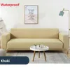 Gray Color Waterdichte Sofa Cover Dikker Polar Fleece All-inclusive Slipcover L Vorm Sectional Covers voor Woonkamer 211116