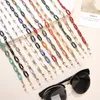 Óculos de sol quadros Multicolor Acrílico Cadeias de Link para Mulheres Bohemia Máscaras Correias Moda Jóias Acessórios Óculos Óculos