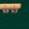 Etnisk fjäril legering dangle örhängen för kvinnor vintage multicolor pärlor örhängen trendiga brud mode smycken