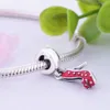 Ciondolo pendente per scarpe con tacco alto in argento sterling 925 con smalto misto adatto per braccialetti Pandora originali con creazione di gioielli fai da te Q0531