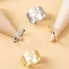 Butterfly snake open ring ladies wedding cute jewelry silver gold hollow star moon heart shape G1125