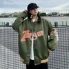 Herren- und Damenjacken, Mäntel, Harajuku, amerikanischer Kontrast-Baseballanzug, Paar, lockere Sport-BF-Jacke