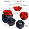 Dekorativa Blommor Kransar Akryl Box Konserverad Rose Eternal Forever Rosor Smycken Alla hjärtans presenter Till flickvän Mamma Kvinnor