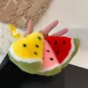 Schlüsselanhänger 1 stücke Pompom Wassermelone Schlüsselring Gefälschte Pelz Marke Tasche Keychain Schlüssel Halter Frauen Anhänger Jahr Valentinstag Schmuck Geschenke miri22