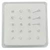 925 sterling silver 3mm trangle clear cubic zirconia piercing jewelry nose pin 20pcspack2307208