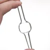 Длинная стеклянная карбюраторная крышка для дыма с алмазной петлей Кварц Banger Nail Oil Knot Insert Bowl 10mm 14mm Male Female Pipes Dab Rigs DHL