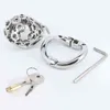 Cockrings Mannelijke Kuisheidsapparaat Penis Lock Rvs Cock Cage Ring Riem Tool Sexo Terugraint Cockring Speeltjes Voor Mannen C107 1123