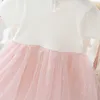 生まれたばかりの赤ちゃんの女の子のドレス夏服のファッション幼児の赤ちゃんの誕生日の服幼児ガールドレスQ0716のためのかわいい王女のドレス