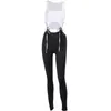 Winter Jumpsuits Black Bodysuits Sexy Outfits For Woman Rompers Bodycon Clothes Overalls Clubwear 20339X 210712