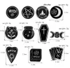 دبابيس المينا الساحرة Ouija Moon Tarot Book New Goth Style Badge Denim Judgets Jewelry Gifts Brouches for Women Men 167 T2
