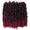 Capelli all'uncinetto sintetici 12 pollici pre-avvolti Bob Distressed Faux Locs Estensioni intrecciate per le donne morbida fascia rimbalzante resa naturale