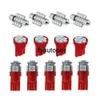 13pcs Universal Red Car Tuning LED Lights Interior Package Kit Dome License Plate Lamp Bulbs Interior Parts Car Accessories
