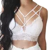 Mulheres Sem Fio Deep V Bras Lace Bandage Sexy Bralette Push Up Wire Lingerie Underwear Plus Size Bras Y0911