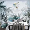 カスタム壁画の壁紙モダントロピカルプラントココナッツツリーウォールペインティングリビングルームレストランバックドロップウォールパペルデパレデ3D
