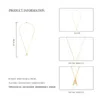 Wild&Free Small Gold Metal Bamboo 26 Letter Alphabet A-Z Minimalist Initial Pendant Necklace Fashion Link Chain Neck Jewelry G1206