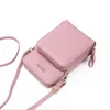 カードホルダーの女性のバッグ柔らかい革の財布携帯電話の財布の財布のクロスボディのショルダーストラップPUのハンドバッグの女性の女性のメッセンジャーバッグ