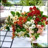 Festlig part levererar trädgård dekorativa blommor kransar lyx Aini rose gren med löv konstgjord blomma för hem el mall bröllop de