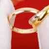 Luxe kwaliteit charme punk band ring trinity stijl met drie kleuren verguld voor vrouwen bruiloft sieraden cadeau hebben doos stempel PS73419967893