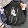 Hoodies für Männer Death Note Print Oversize Casual Fleece Mit Kapuze Kleidung Mann Mode Bequeme Hoody Hip Hop Anime Sweatshirts H1227