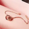 Gioielli di lusso Braccialetti con numeri romani in acciaio inossidabile in oro rosa Braccialetti con ciondoli femminili per le donne Regalo di compleanno per fidanzamento di nozze con scatola