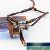 Charms Männer Frauen Schmuck Leder Halsband Halsketten Handgemachte Tee Perlen Maxi Halskette Neckless Collares Mujer Online-Shopping Indien Fabrikpreis Expertendesign