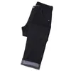 Jeans pour hommes 2021 Hommes Hiver Noir Épais Chaud Polaire Grande Taille Slim Smart Casual Denim Pantalon Mode Élastique Pantalon Droit