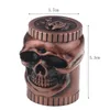Metal manual smoke crusher New type herb grinder skull all metal tobacco grinders