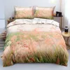 Bedding Sets HD Beautiful Flower Bed Linen Comforter/Duvet Cover Set Twin Single Double King Size 240x210cm Beddding For Girls Adults