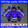 Carrosserie bleue Repsol pour HONDA CBR600FS CBR600 F2 CBR600CC 91-94 Corps 34No.162 CBR 600F2 600 F2 FS CC 600CC 600FS 1991 1992 1993 1994 CBR600F2 91 92 93 94 Kit de carénage